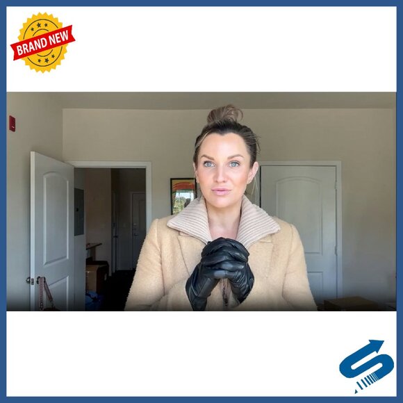 Luxury Genuine Sheepskin Leather Gloves Cashmere Lined Women's Cold Weather - Picture 8 of 8